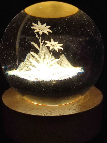 Hologrammkugel - Edelweiss - 6cm